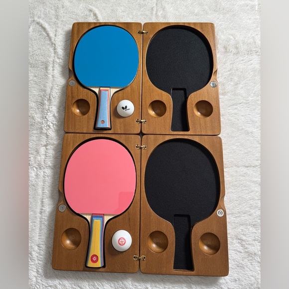 EUC Casablanca x Butterfly Ping Pong Table Tennis Set of 2 - Picture 1 of 16
